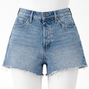 Cutoff Oversized Blue Denim Women's Shorts